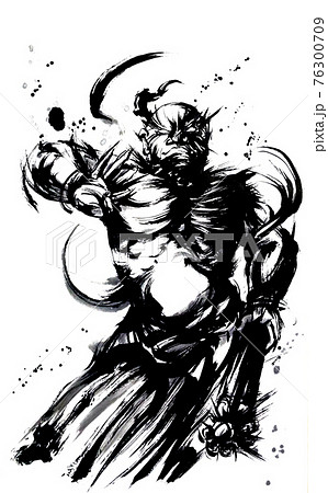 神社仏閣、阿吽像のイラストのイラスト素材 [76300709] - PIXTA