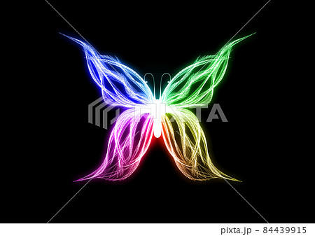 抽象的な光の蝶のイラストのイラスト素材 [84439915] - PIXTA