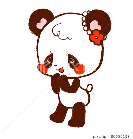 レトロなパンダちゃんのイラスト素材 [80659133] - PIXTA