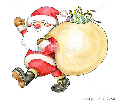 サンタクロース【手描き水彩画】のイラスト素材 [82732258] - PIXTA