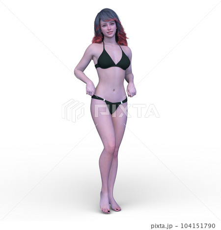 ビキニ姿の女性のイラスト素材 [104151790] - PIXTA