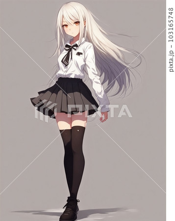 キャラクターデザインのトレンドアニメガールのイラスト素材