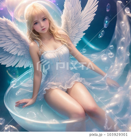 シャボン玉と天使18のイラスト素材 [103929301] - PIXTA