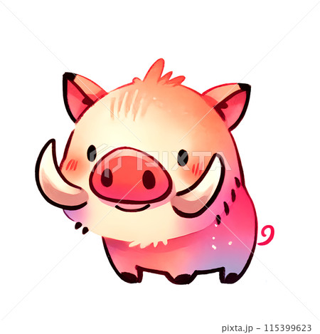 イノシシのイラストのイラスト素材 [115399623] - PIXTA