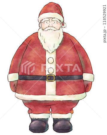 サンタクロース 水彩風 正面のイラスト素材 [118529921] - PIXTA