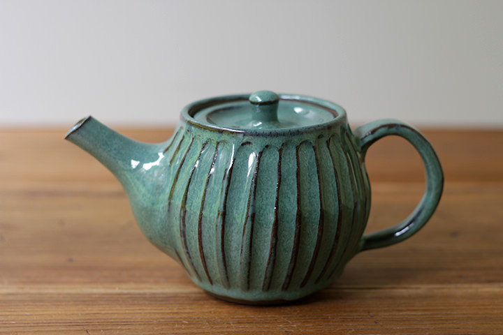 信行窯】ティーポット/緑釉 | 【丹波のイロドリ】丹波焼(陶器)の公式
