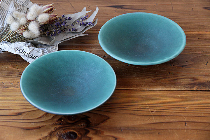 昇陽窯】浅鉢/小/碧釉/（径 16cm） | 【丹波のイロドリ】丹波焼(陶器