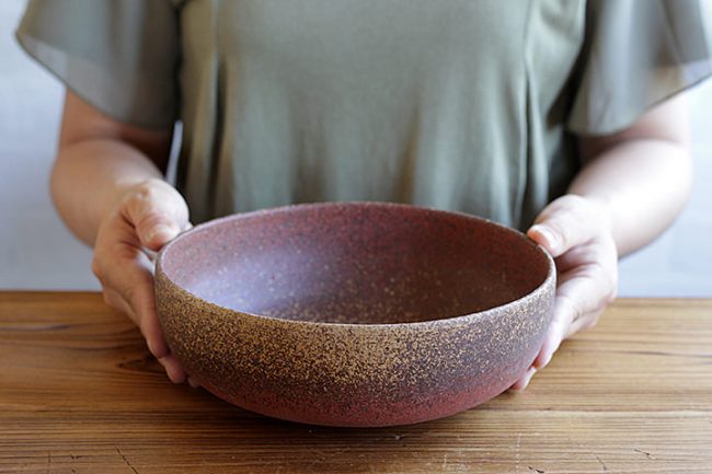 信水窯】大鉢/緋色 | 【丹波のイロドリ】丹波焼(陶器)の公式通販