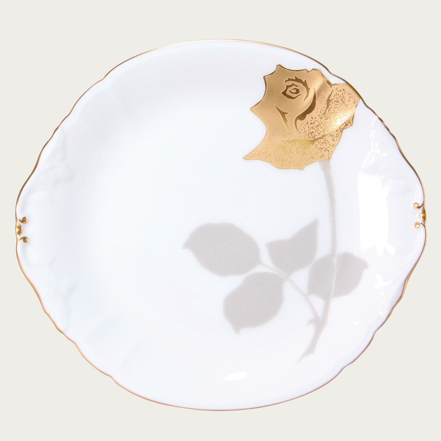 大倉陶園］金白金蝕ぶどう唐草 20cmデザート皿 | ノリタケ食器公式