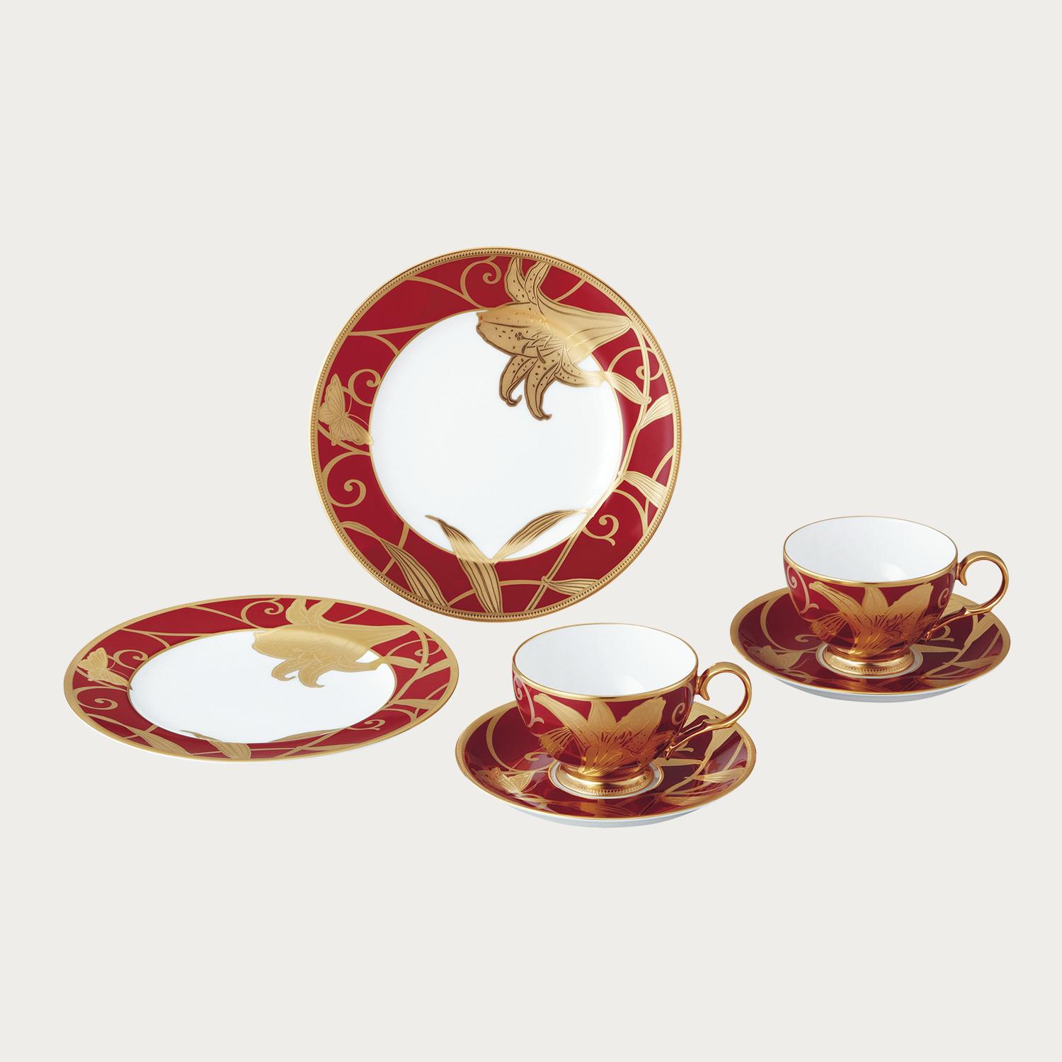 花銀彩百合 ティータイムペアセット | ノリタケ食器公式オンラインショップ