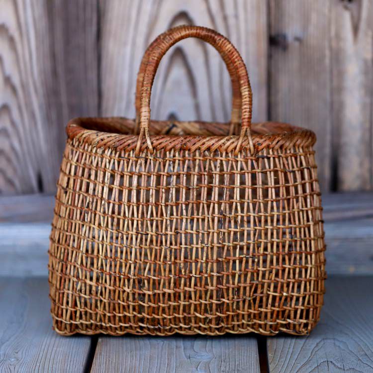 あけびこだし編み手提げ籠バッグ| 虎斑竹専門店 竹虎