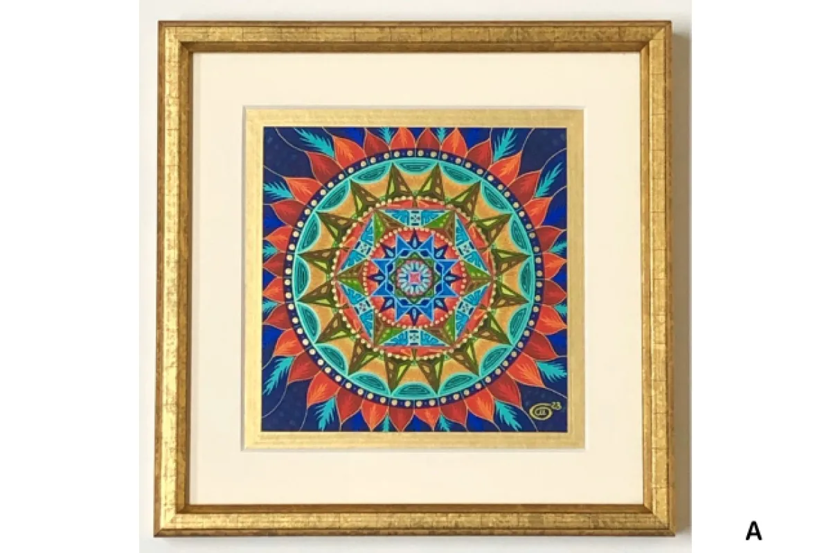 ○ 完売 曼荼羅アート 20cmTフレーム額入り (1点物/全13種)