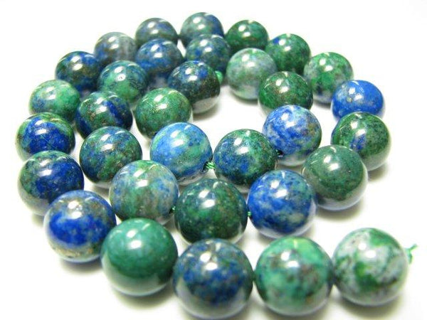 アズロマラカイト（丸玉：12mm） – 天然石素材屋