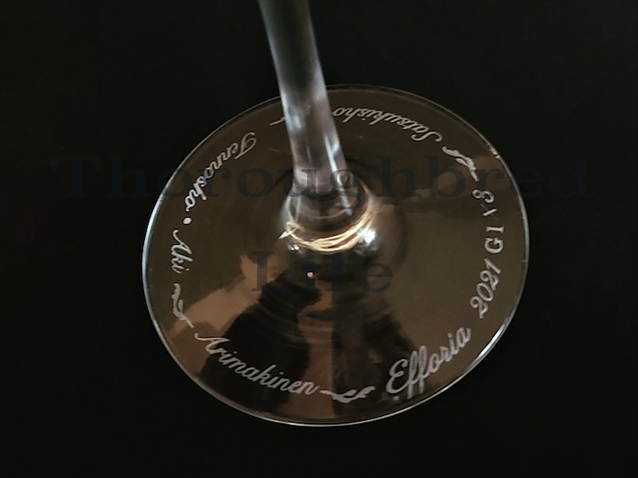 引退記念♦︎彫刻ワイン・ペアグラスセット♦︎エフフォーリア