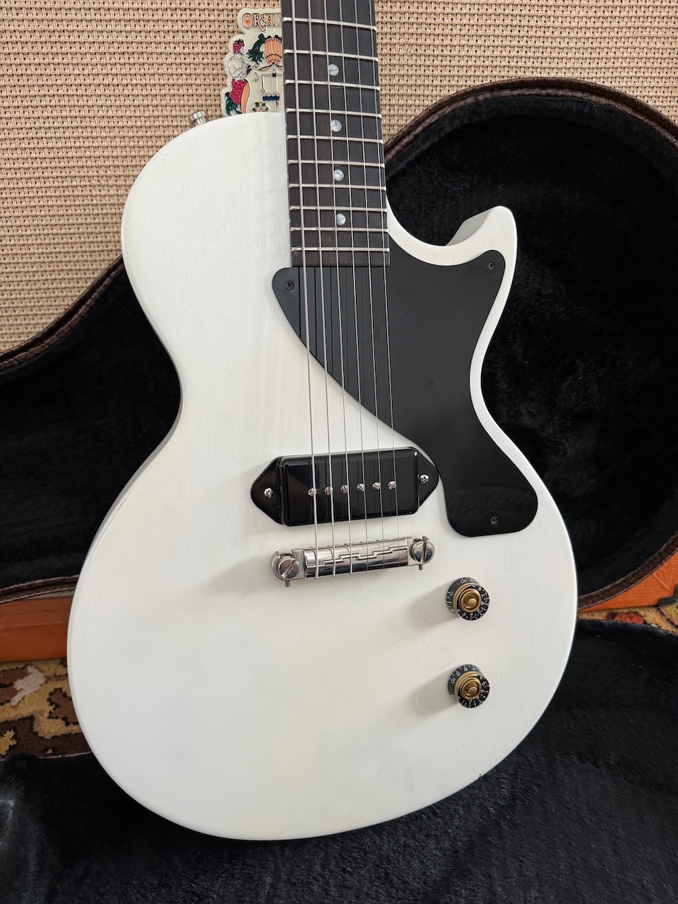 2004 Gibson Les Paul Junior Jr USA White Nitro Guitar OHSC -