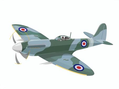 イギリス空軍のスピットファイア戦闘機イラスト - No: 23982677｜無料