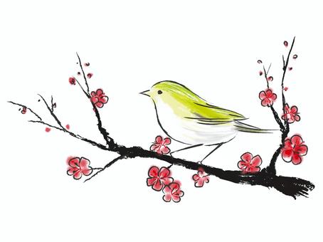 水墨画 梅イラスト｜無料イラスト・フリー素材なら「イラストAC」