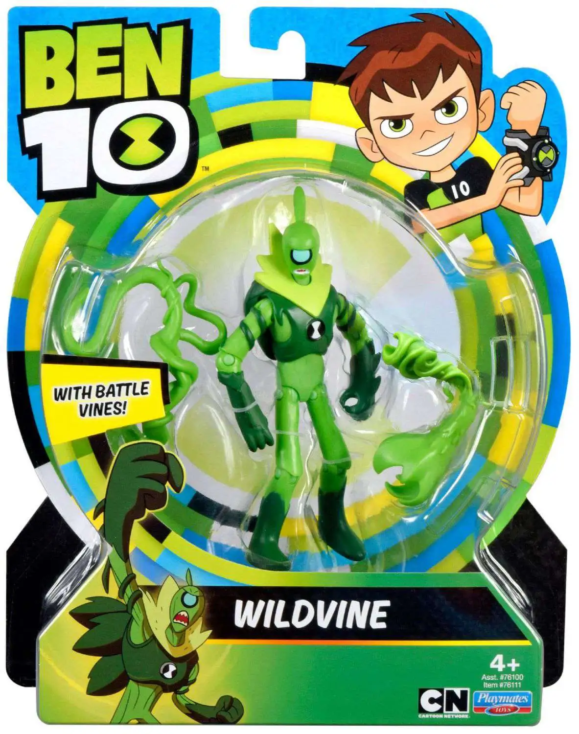 Ben 10 Basic Wildvine 5 Action Figure Battle Vines Playmates - ToyWiz