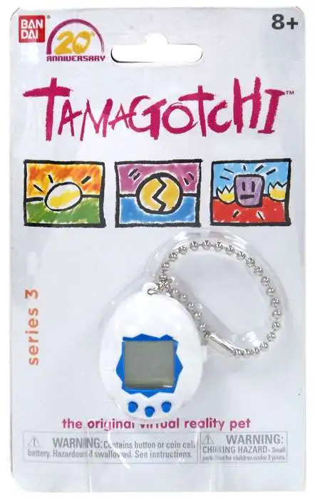 Tamagotchi 20th Anniversary Series 3 White 1.5 Virtual Pet Toy
