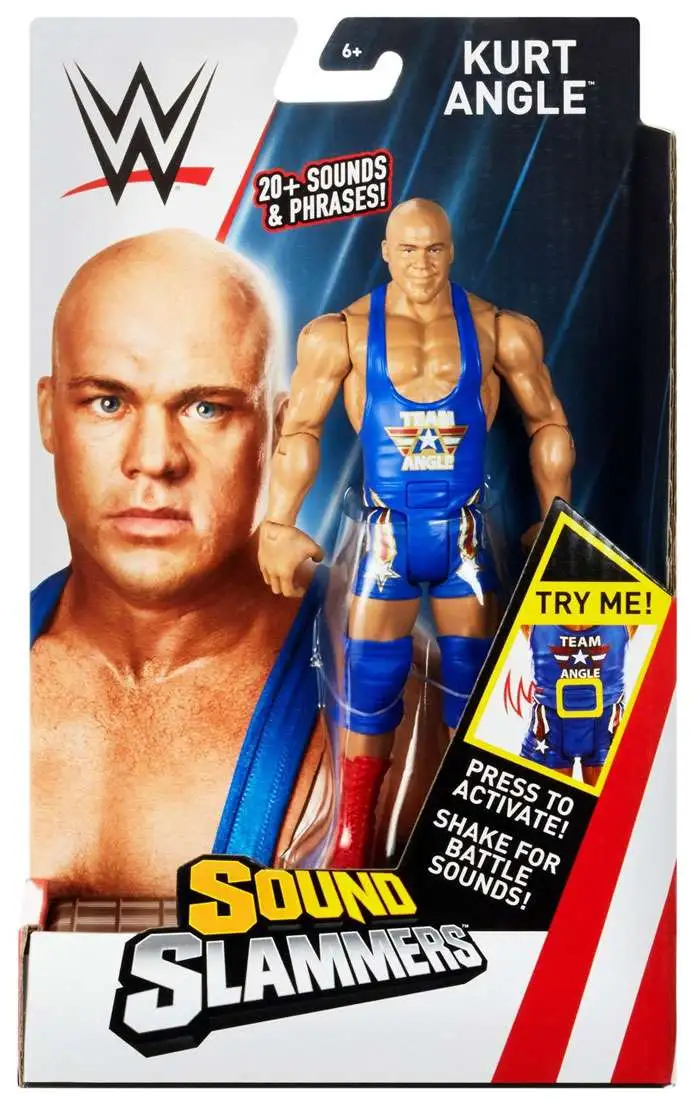 WWE Wrestling Sound Slammers Kurt Angle 6 Action Figure Mattel