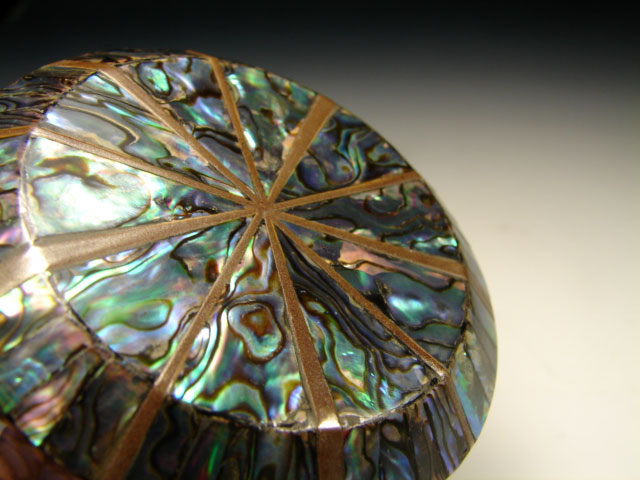 螺鈿（青貝） 吹雪茶器 美峰作 共箱（輪島塗） 茶道具 薄茶器 新品