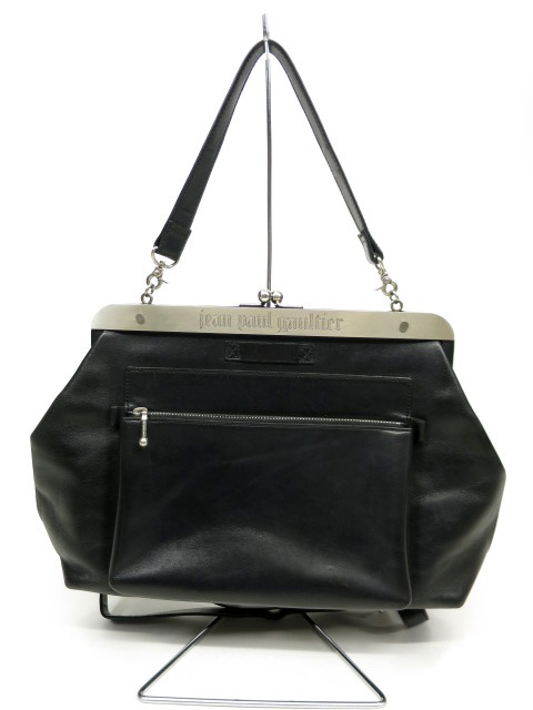 Jean Paul GAULTIER メタルプレートがま口バッグ ジャンポールゴルチエ