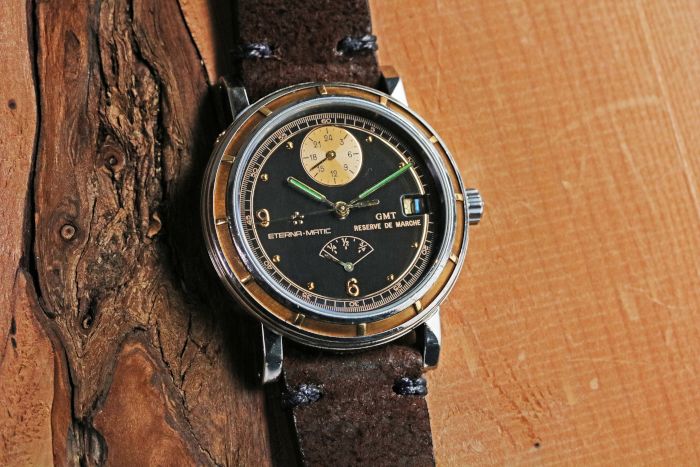 エテルナ K18YGxSS製 GMT パワーリザーブ 自動巻 ｜ 腕時計の買取実績