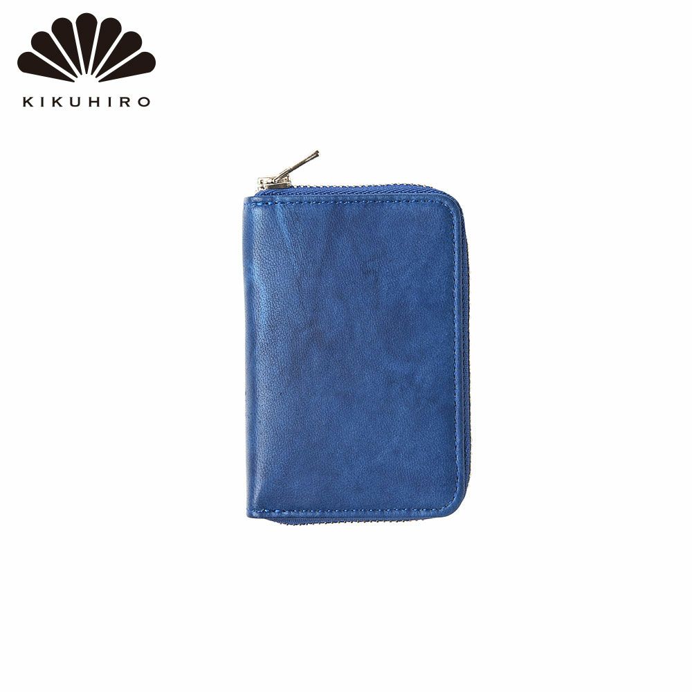 キクヒロ 二つ折り財布 藍染 二つ折財布[小銭入れ付き] ディープブルー