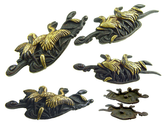 日本刀の目貫・水辺の鷺｜日本刀・刀剣 販売専門店・東京【十拳】