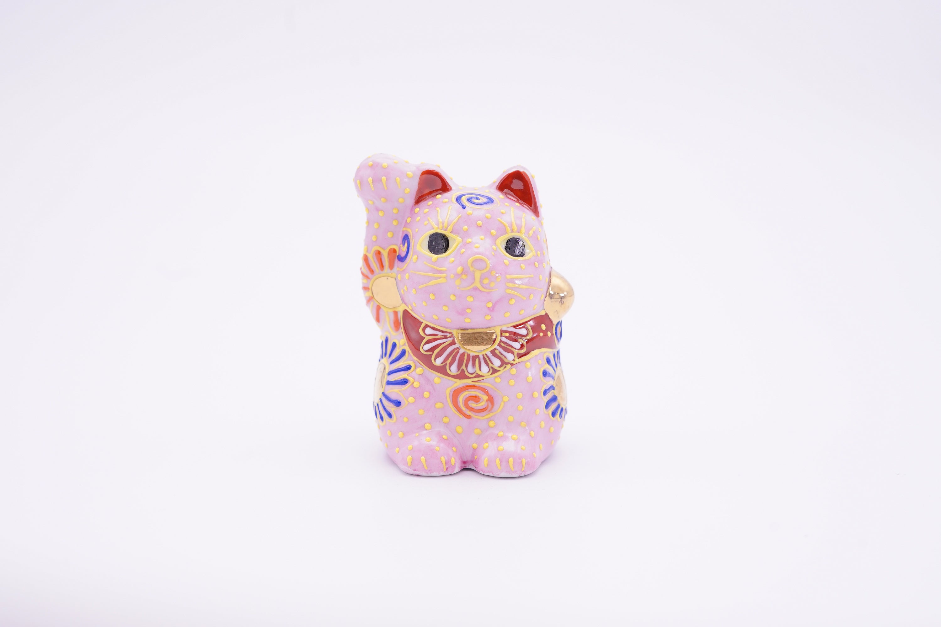 招き猫 2.5号｜ピンク盛 右手【受注生産】 – 米田陶香堂