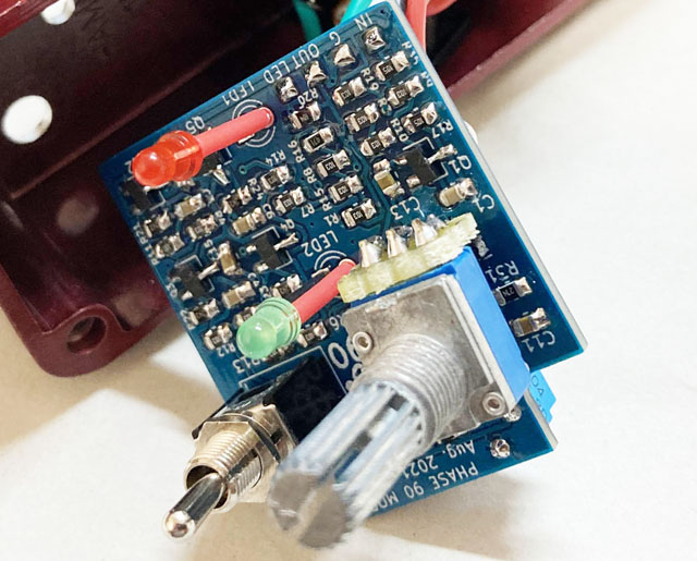 MXR Phase 90 MOD チップ部品ミニサイズエフェクタ自作レポート