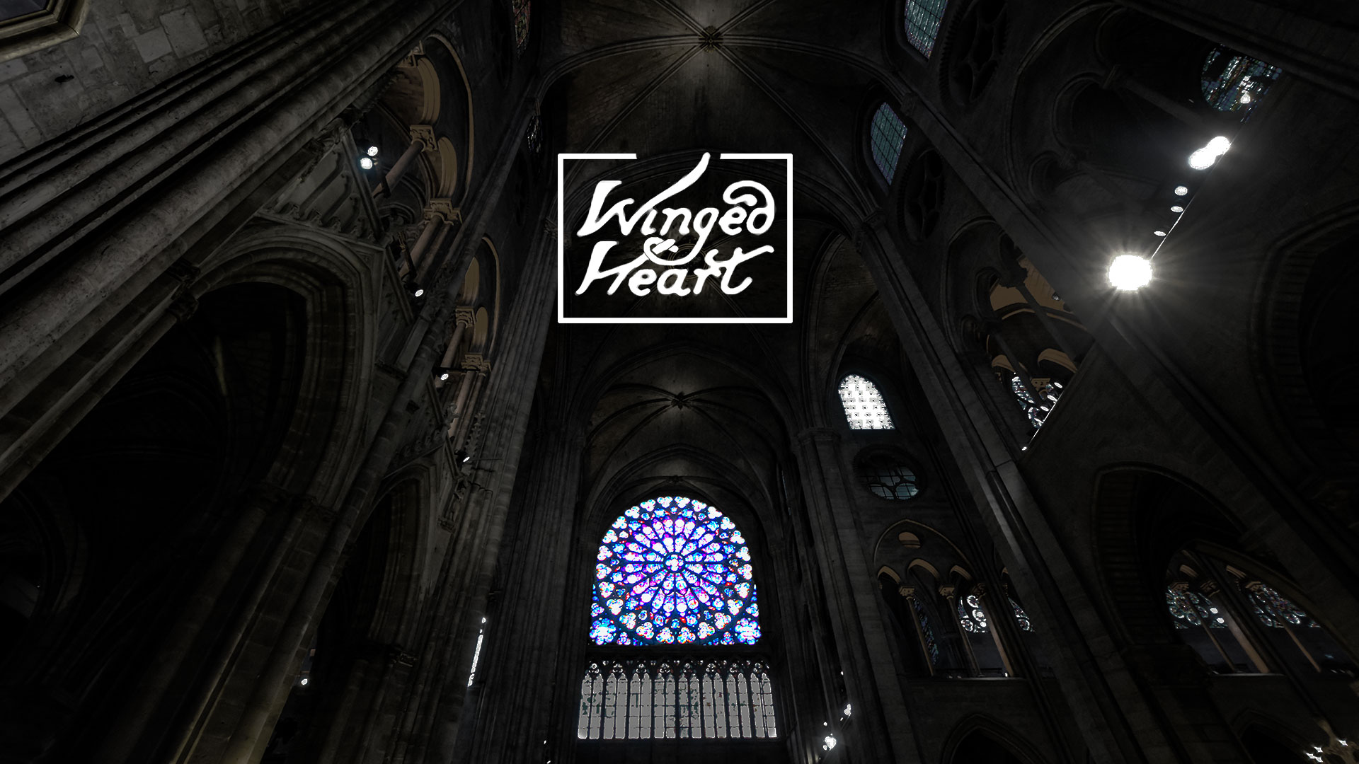 Winged Heart｜ウィングドハート｜ステンドグラスシール