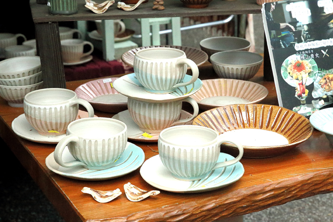 益子焼作家 横山貴史 益子陶器市 つばきシリーズ・カラフルしのぎ