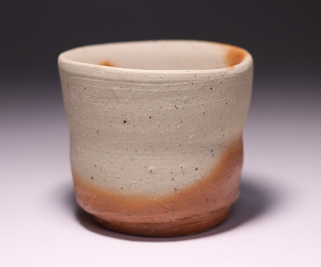 金重 愫 作 「緋襷ぐい呑 最良土ニテ」 ～備前焼専門卸小売店 川口陶楽苑～