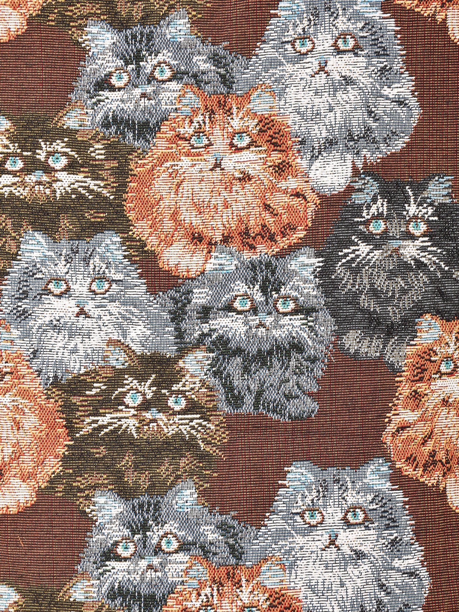 Meridian アニマル ネコ柄 ゴブラン ペプラムベスト – 古着屋Top of