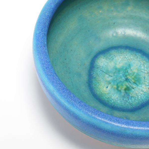 うるま陶器 小鉢 やちむん ブルー ボウル 作家 陶芸 和食器 焼き物