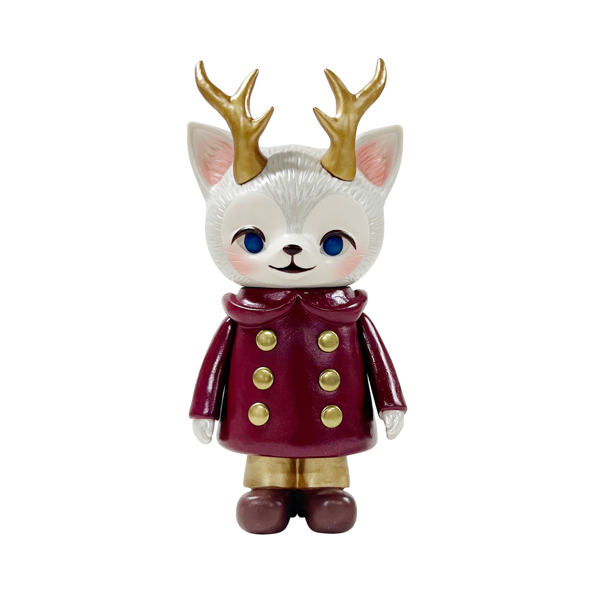 Kaori Hinata - Morris The Cat with Antlers Burgundy Figure – TOY TOKYO