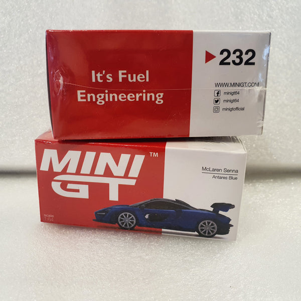 1:64 Mini GT Mclaren Senna Antares Blue - Sinopec MGT232 – toyznetwork