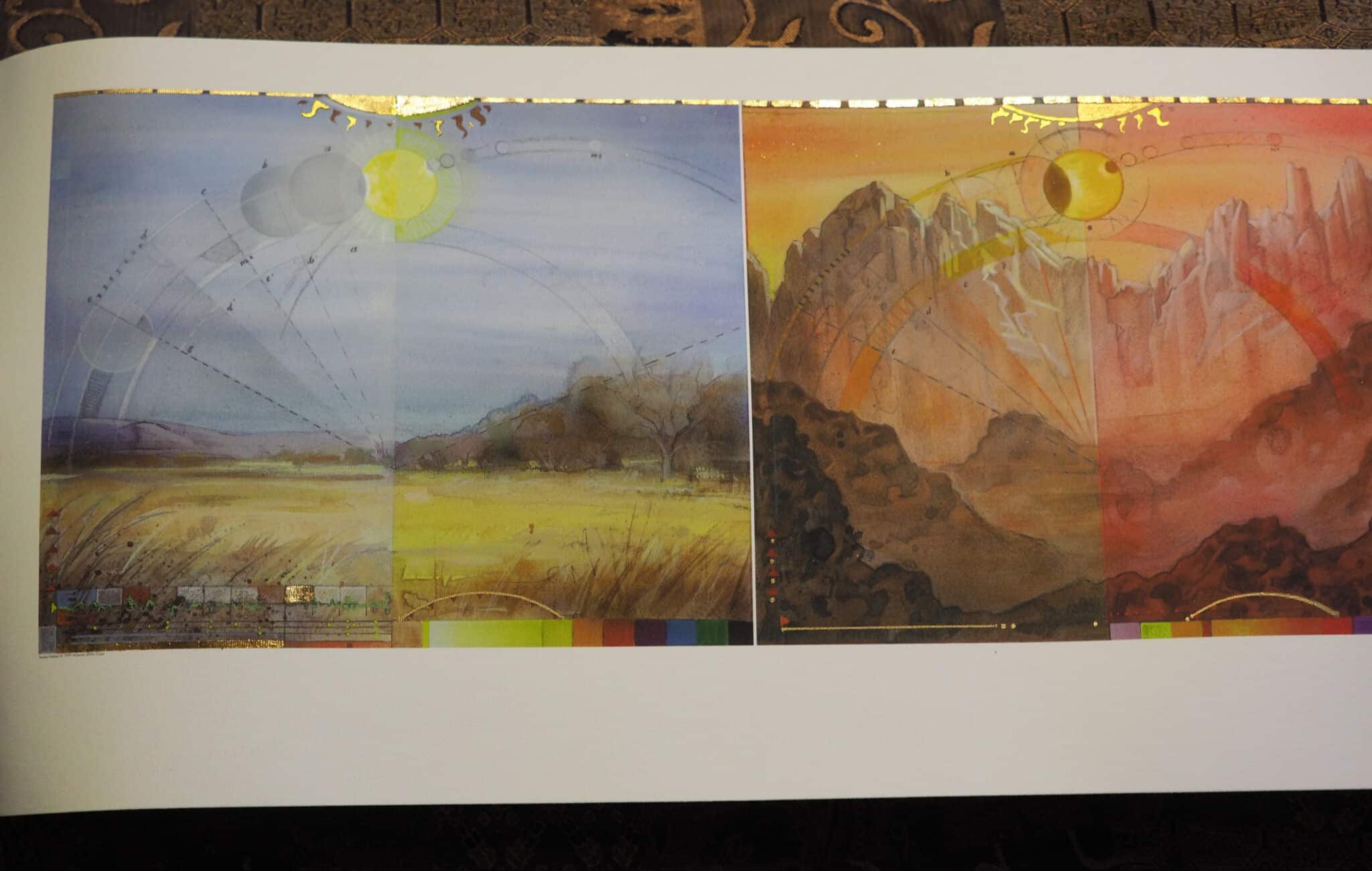 MtG: GURU LANDS Large 5' Gold Hand-Embellished CANVAS PRINT #2/5