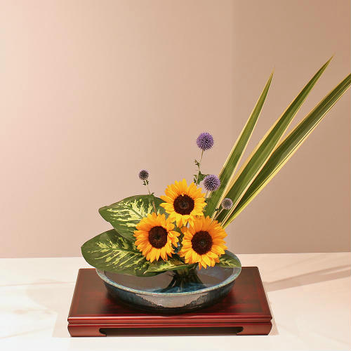 楽天市場】在庫数限り 信楽焼 青 窯変 ガラス 丸 12号 生け花 花器