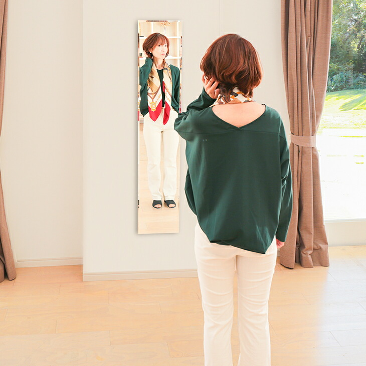 楽天市場】鏡 全身 壁掛け 150cm 貼る おしゃれ ミラー 全身鏡 賃貸