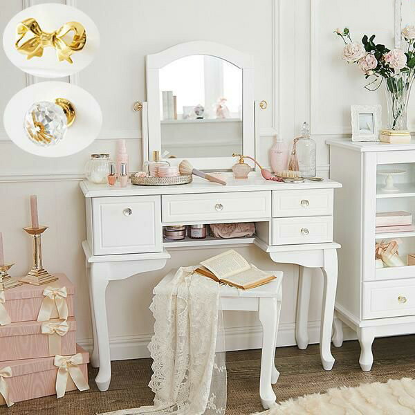 楽天市場】【直送】取っ手を着せ替えできる猫脚ドレッサー/クリスタル