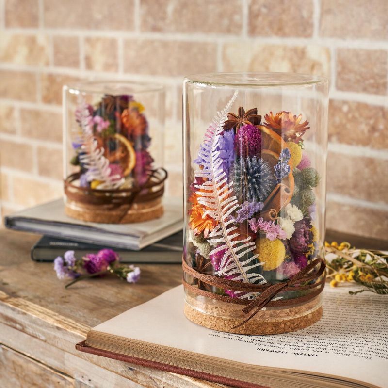 アンティーク 最後の晩餐 ドームガラス ドライフラワー オルモル装飾風