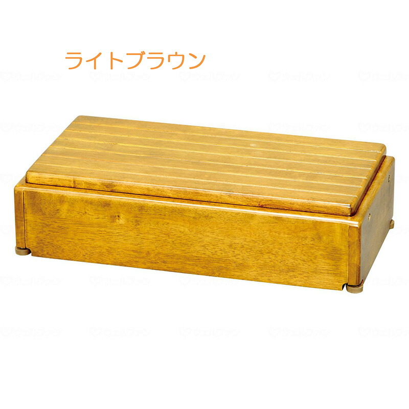 楽天市場】玄関台 踏み台 天然木製 ステップ 1段 60x30x15～22.5cm