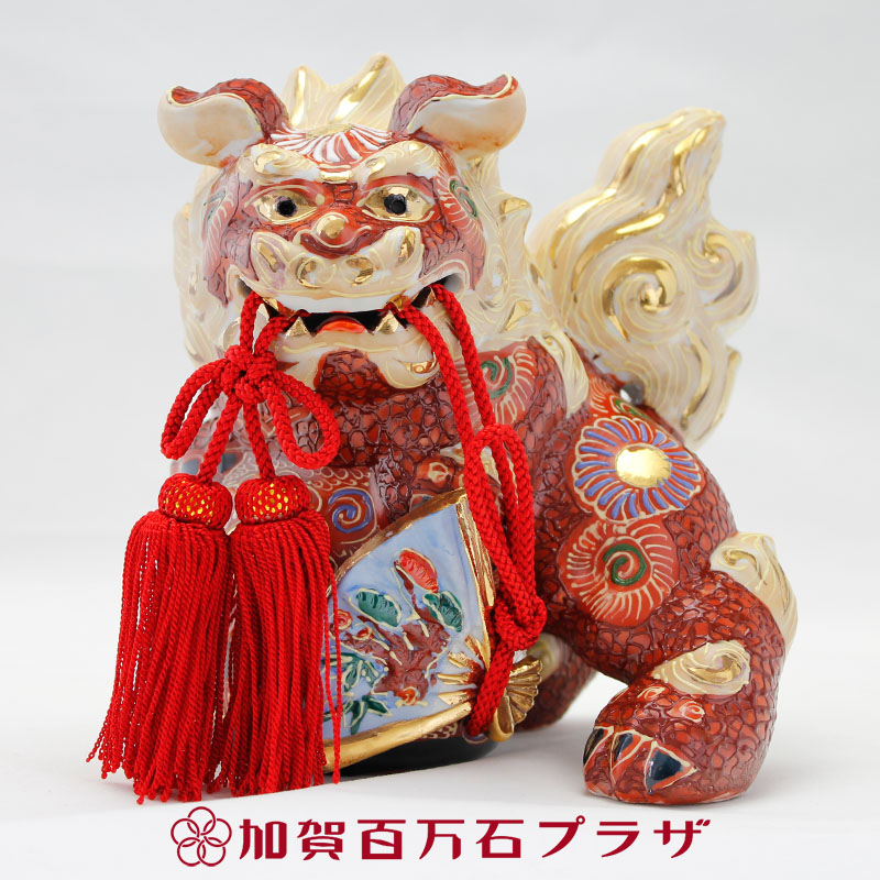 楽天市場】扇獅子 赤盛 5号 高さ17cm 九谷焼【ラッピング対応可能商品