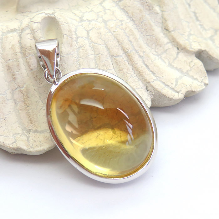 楽天市場】シトリン AAAAA ペンダント ネックレス ブラジル産 SV925