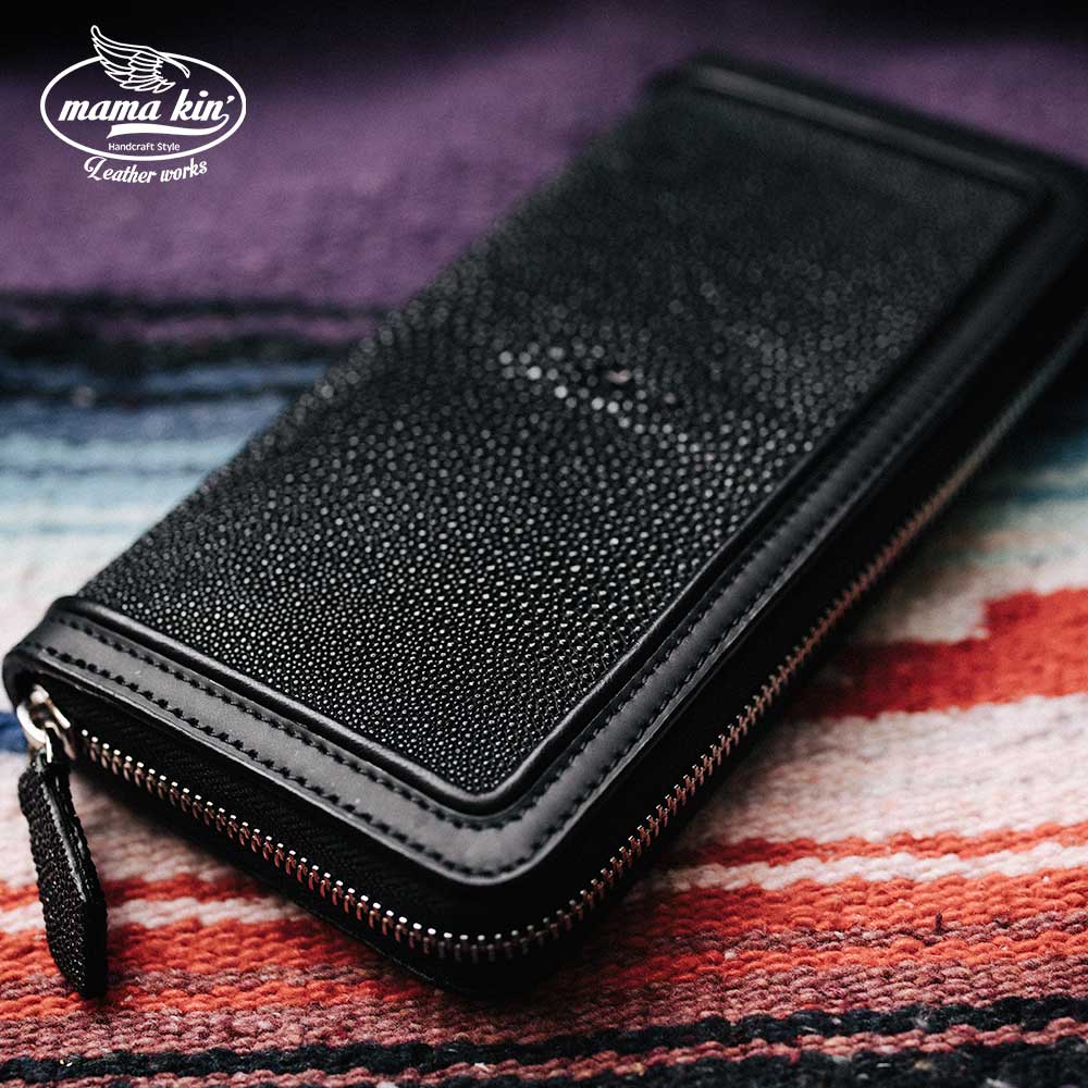 楽天市場】【送料無料】スティングレイ エイ革 ラウンドファスナー 長