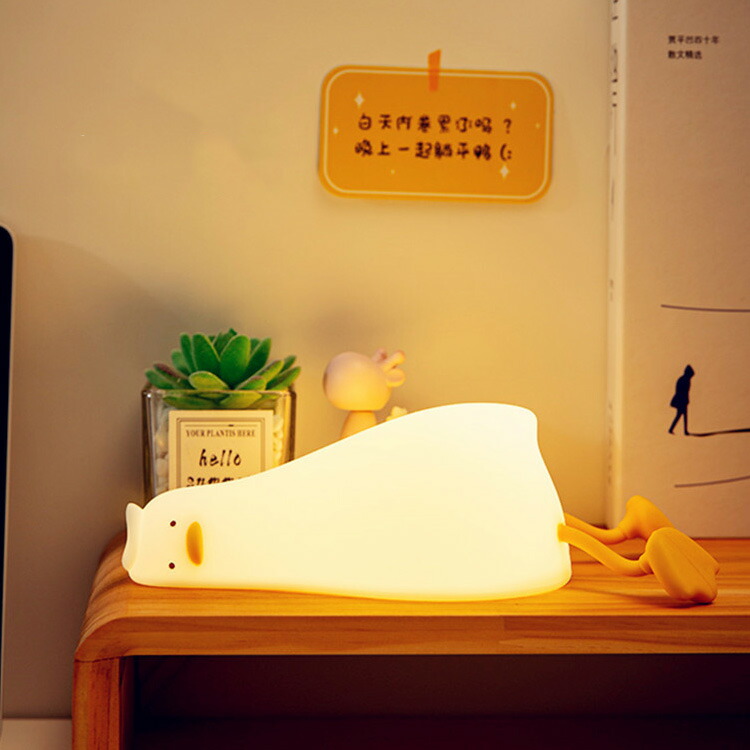 楽天市場】ナイトライト かわいい 怠けアヒル型ライト 頑張らない