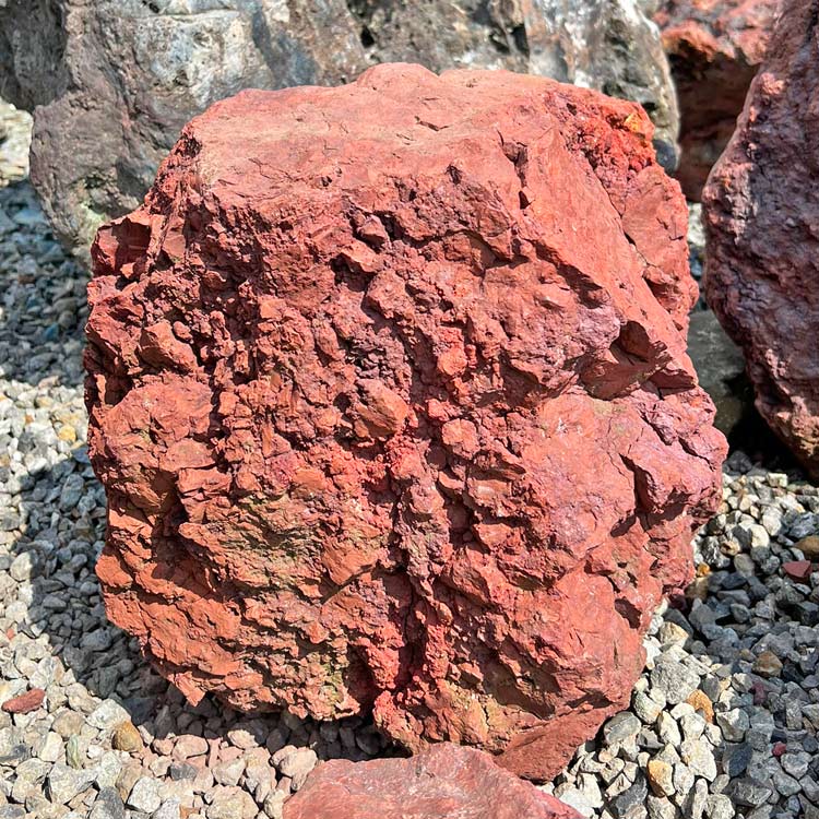 楽天市場】津軽錦石 青森県産 赤石 庭石 景石 陸奥 錦石 飾り石 青森