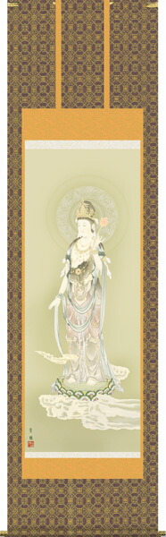 楽天市場】掛け軸／掛軸【観音様】雲上観音（鈴木 翠朋）【送料無料